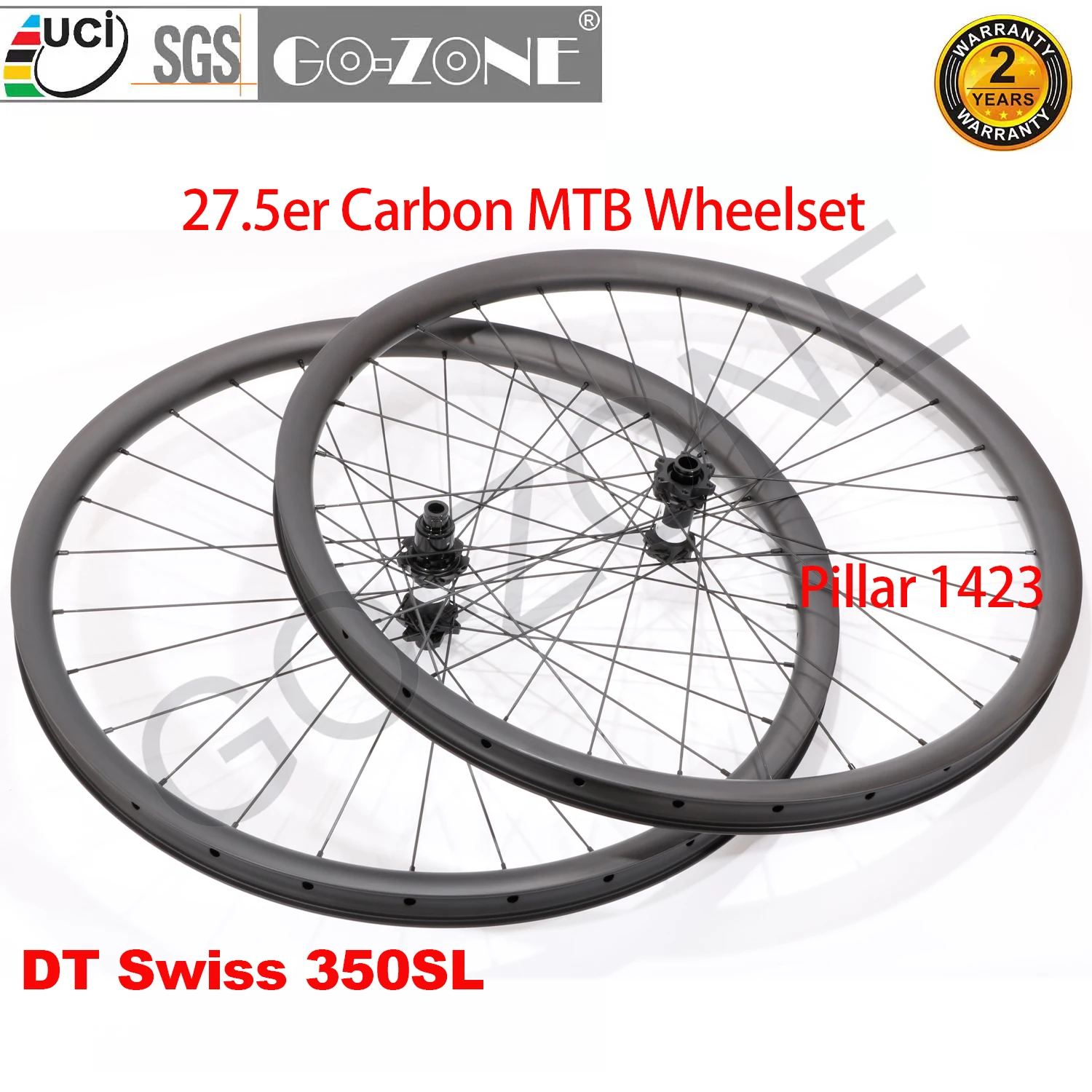 

Multiple Specifications Carbon MTB Wheelset 27.5 Tubeless DT Swiss 350SL Thru Axle / Quick Release / Boost Bicycle Wheels