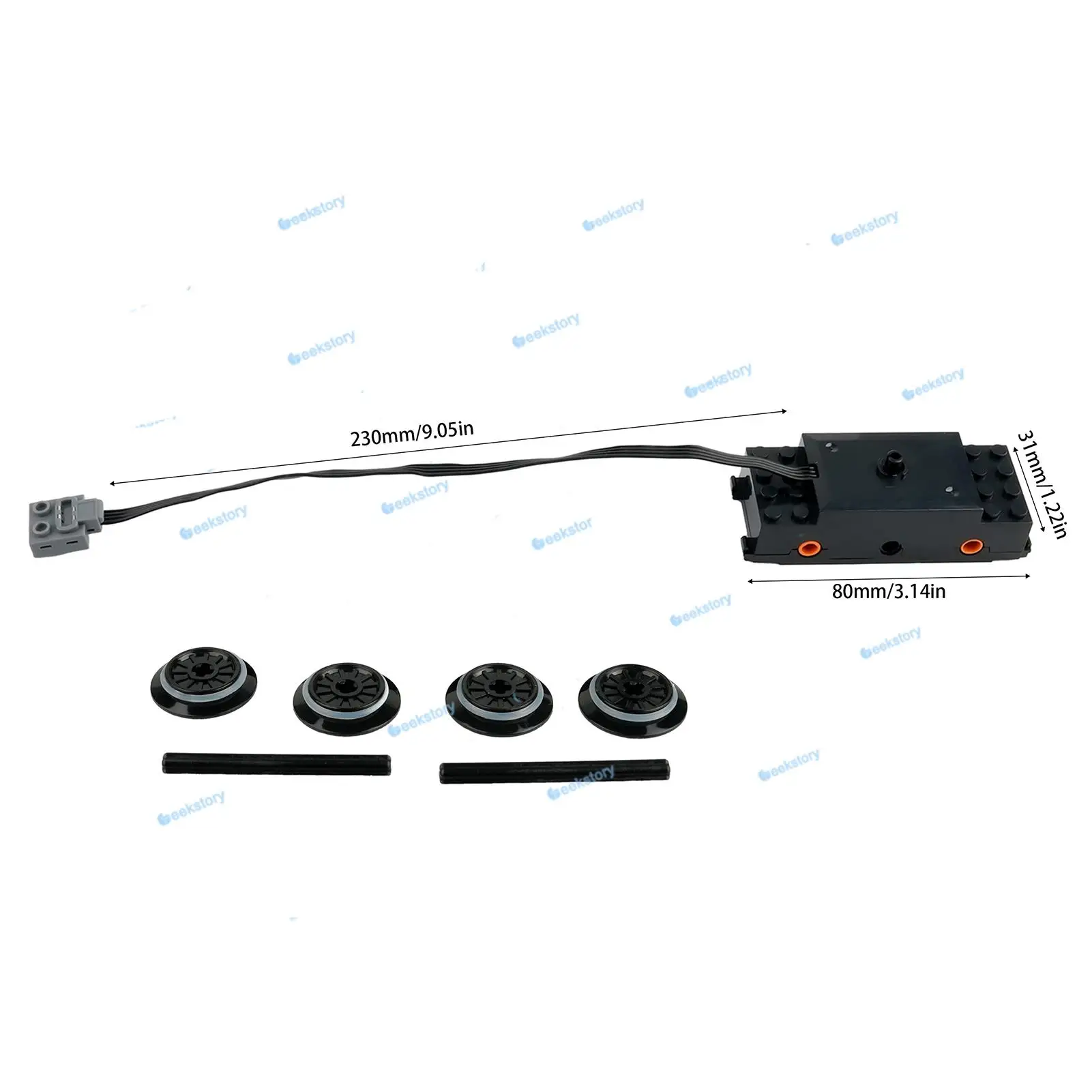 Motor de vía de tren, piezas de bloques de construcción tecnológicas, acelera 88002, ladrillos MOC, juguetes, funciones de potencia del Motor, accesorios modificados