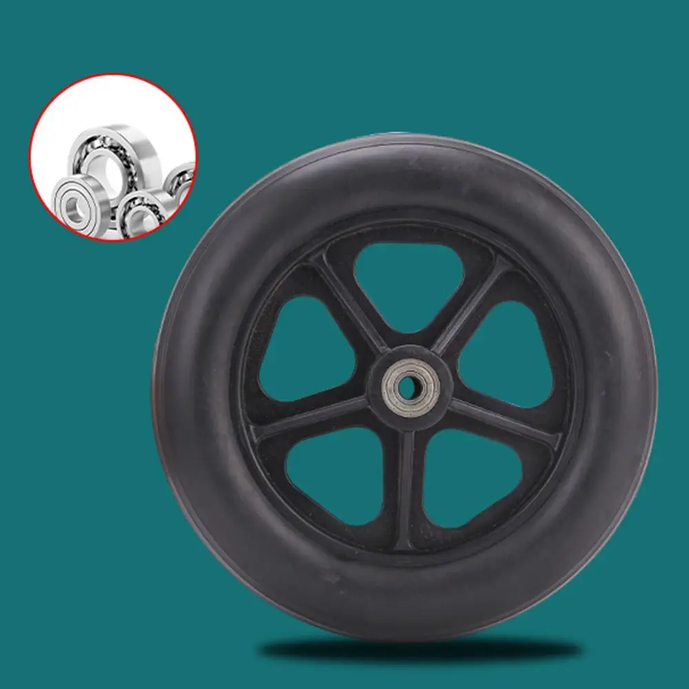 Flexible Luggage Rubber Wheelchair Caster Solid Tire Wheel Shoppin Cart Wheels Travelling Trolley Caster