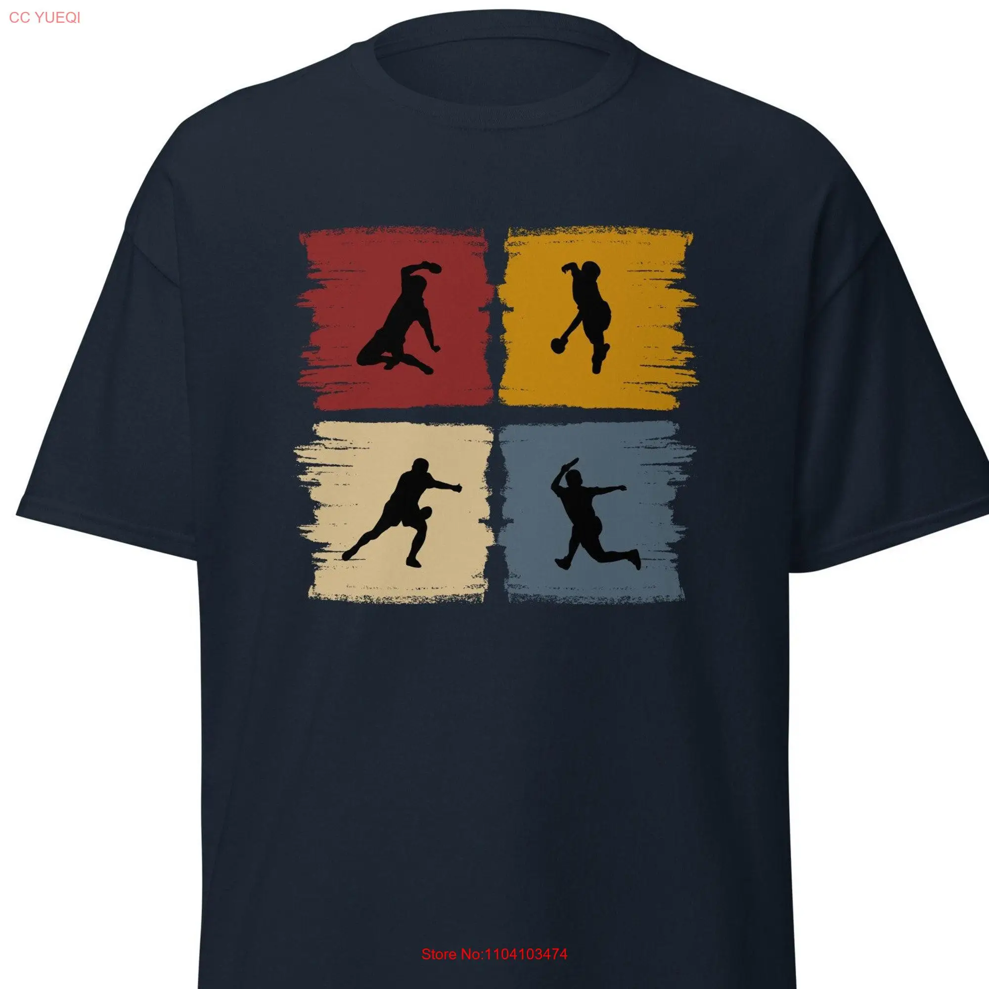 Retro table tennis player t shirt sport hits the ball with racket long or short sleeves