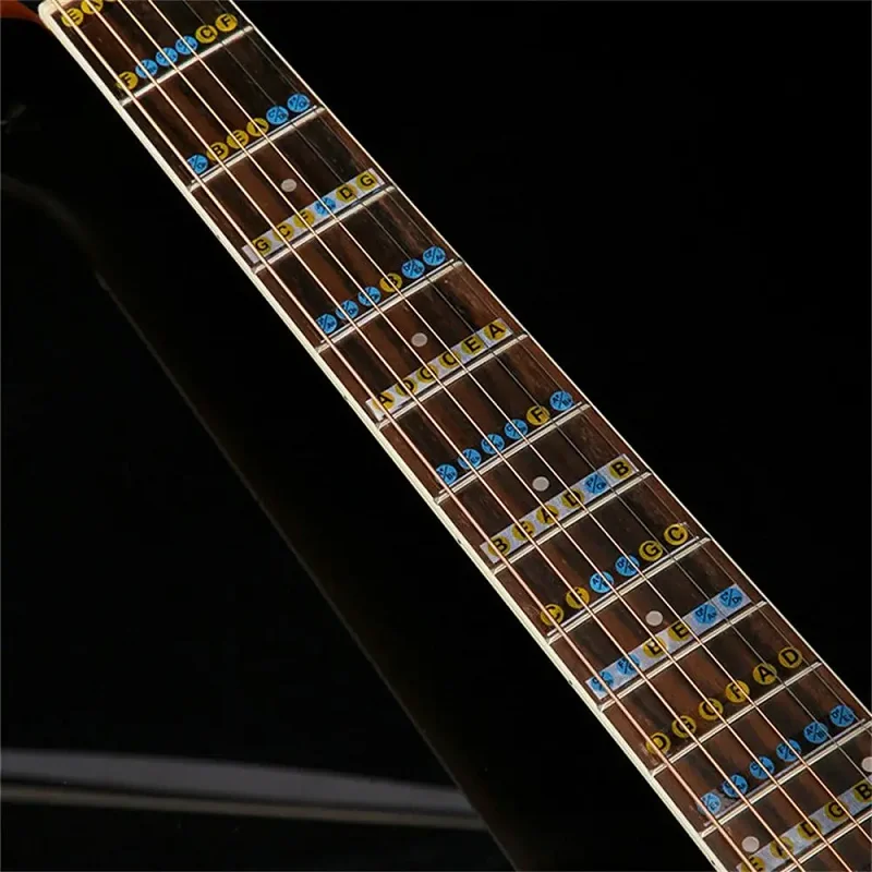 1Pcs Guitar Fretboard Scale Sticker Fingerboard Note Label Fret Stickers Beginners Guitar Training Sticker Learning Tone Marker