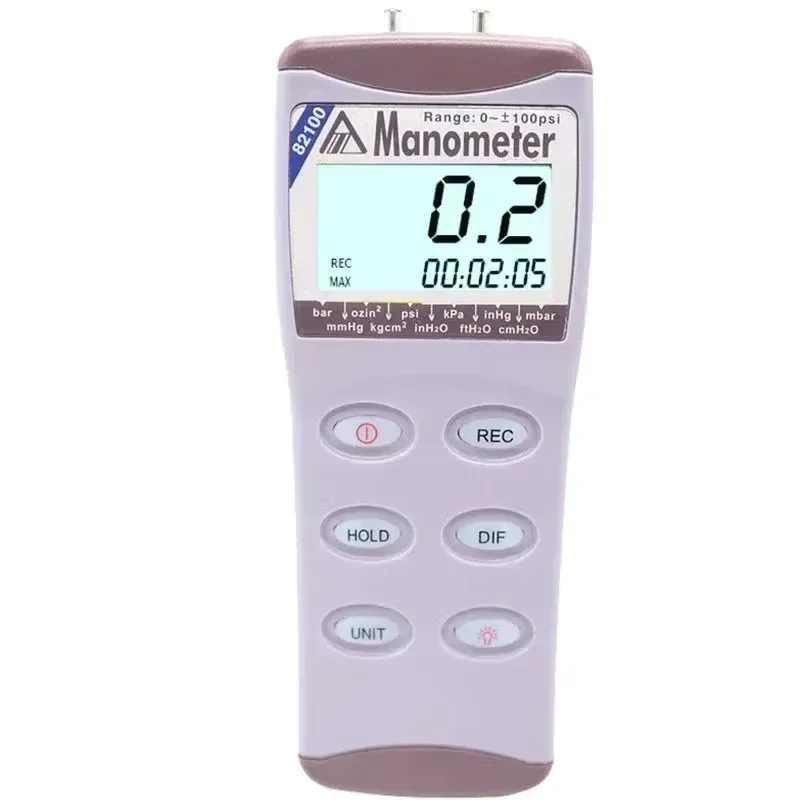 AZ82100 Digital Vacuum Gauge Manometer Pressure Meter 0-100psi Packaging Included
