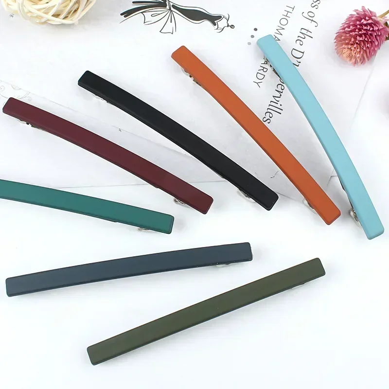 

1pc Elegant Spring Hair Clip Korean Simple Hair Clip for Women Hairgrips Barrettes Clips Girls Hair Accessories Solid Color