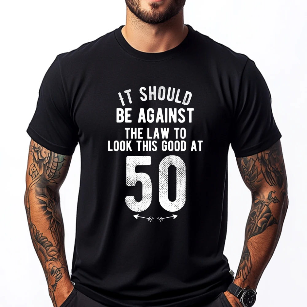 

Funny 50th Birthday Gag Gift Idea 50 Year Old Joke Saying Aesthetic Tops Mens Tshirts Vegan Mens Shirts Tee Clothes Aesthetic