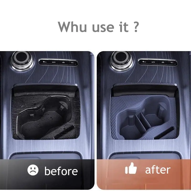 Portavasos con almohadilla de carga inalámbrica para GEELY EX5 Proton eMas 7, caja de almacenamiento de silicona, accesorios interiores