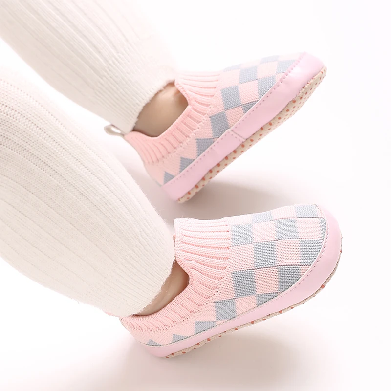 Klassische karierte Sportschuhe für Kleinkinder, Jungenschuhe für Mädchen, atmungsaktive Mesh-Baumwollsohle, lässig, Sport, 0–18 Monate, Baby Walk – Detail 16