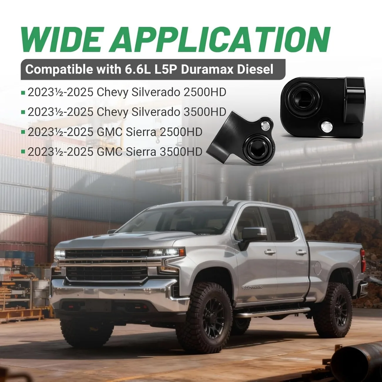 Manifold Air Pressure Temperature Sensor Mounting Blocks Kit For 2023½-2025 Chevy Silverado GMC Sierra 2500HD 3500HD 6.6L L5P