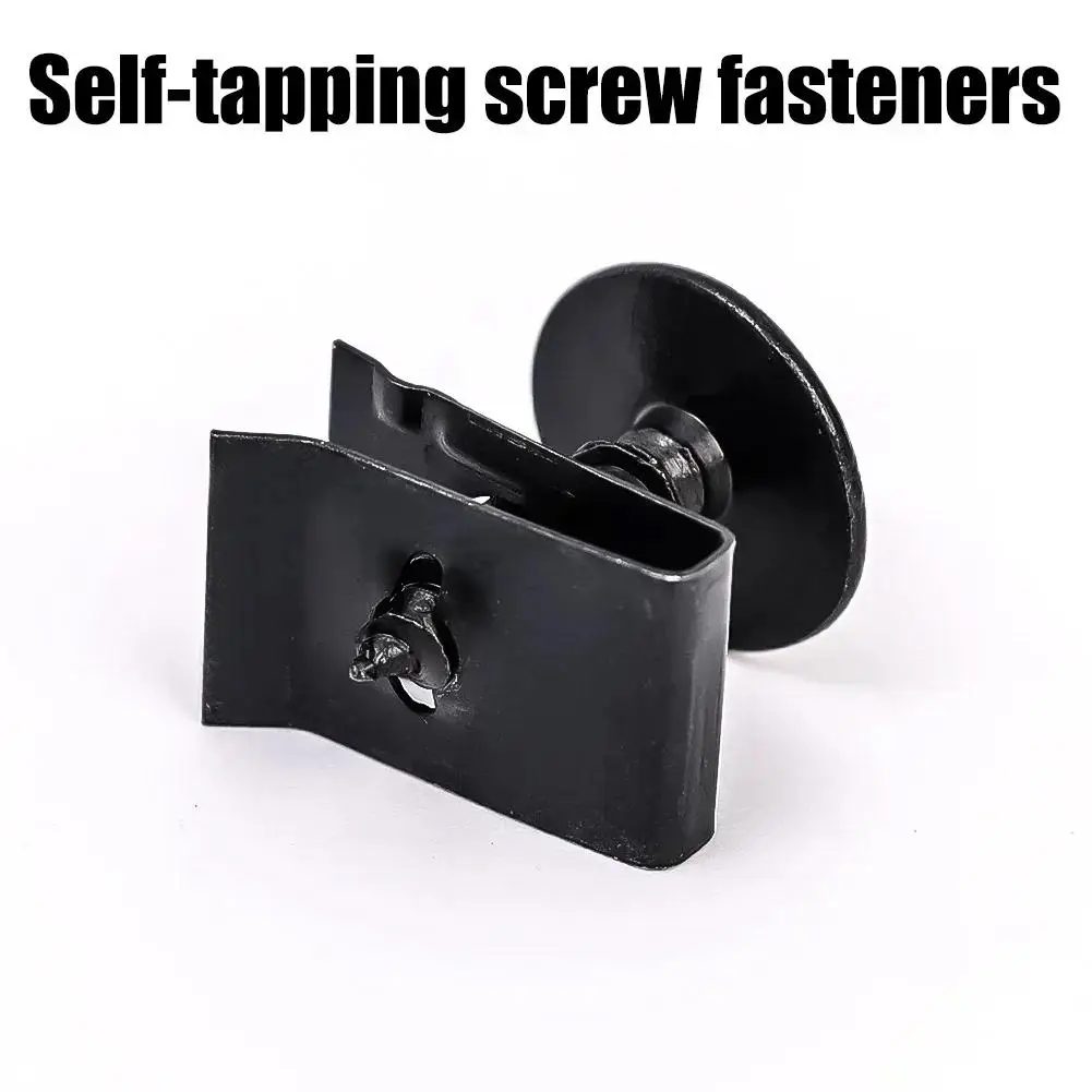 10 Stück/Set U-förmige Metallklammern mit Schrauben für Auto und Motorrad, rostfreies Gewindeschneid-Befestigungs-Sortiment-Set, Befestigungsabstandshalter