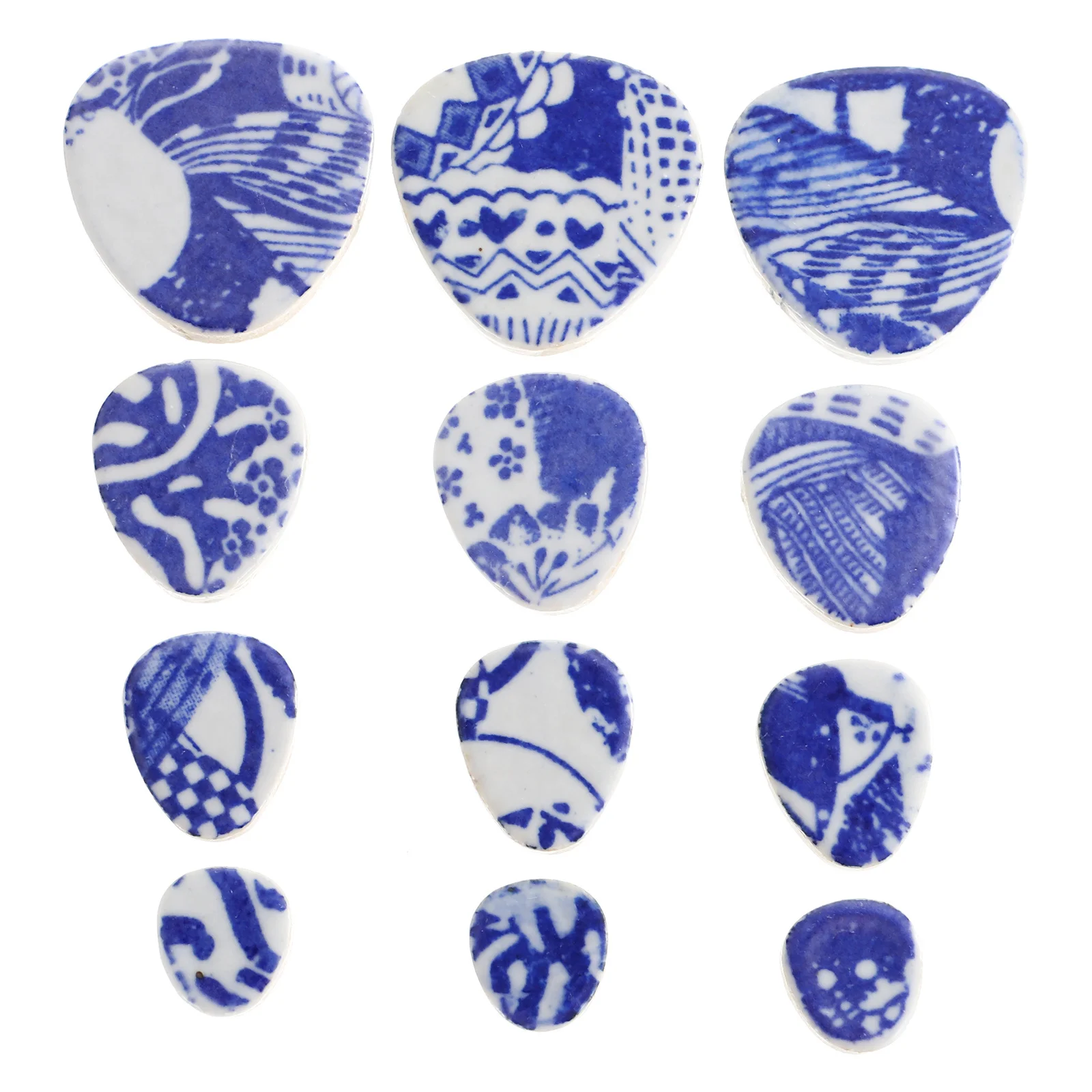 

Blue and White Porcelain Mosaic Tiles Pebble Pieces for DIY Craft Decoration Art Supplies Stone Patch for Vase Making Bathroom
