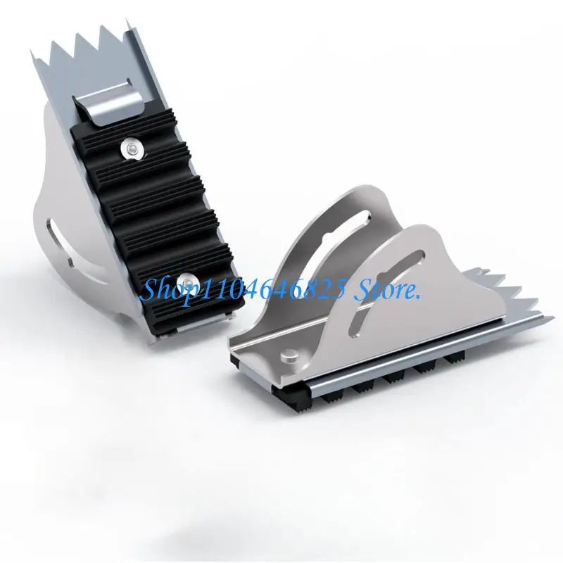 Replacement Ladder Foot Support Pad with Aluminum Body and Anti-Slip Ribbed Insert for Routine Repair Access and Smooth Indoor