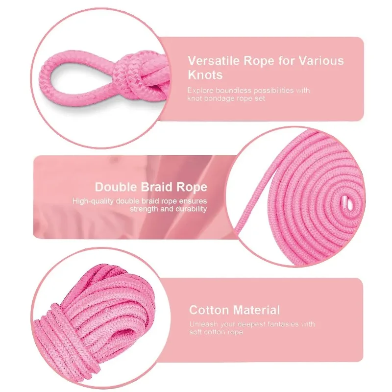 5m/ 10m/ 20m Cotton Rope Female Adult Sex products Slaves BDSM Bondage Soft Rope Adult Games Binding Rope Role-Playing Sex Toy