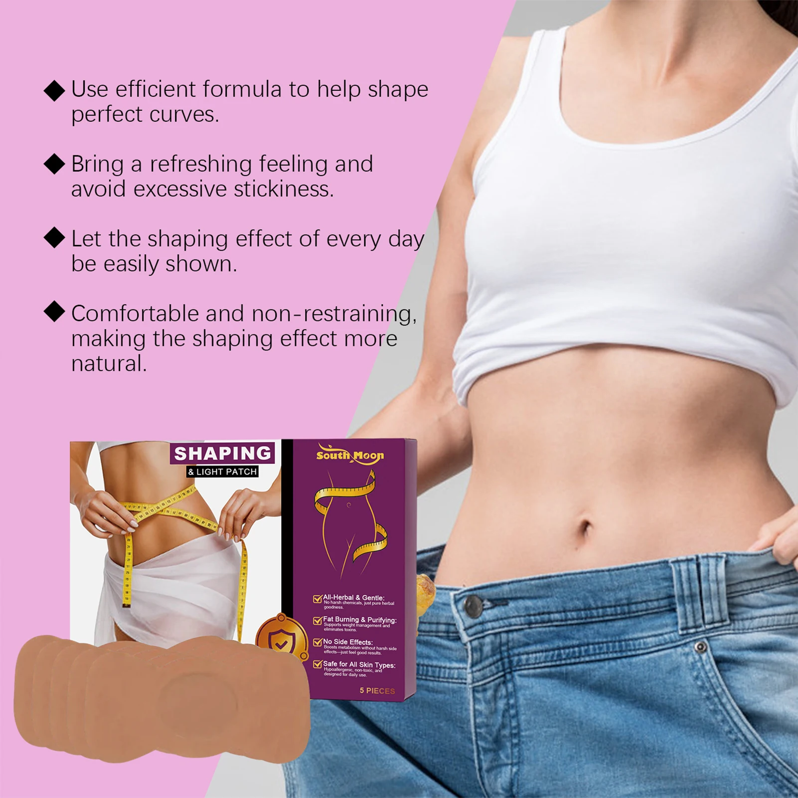 

5 шт., наклейки для ухода за телом, массажные пластыри для кожи рук для контурирования тела, релаксация, омоложение кожи, коррекция фигуры, пластыри для похудения