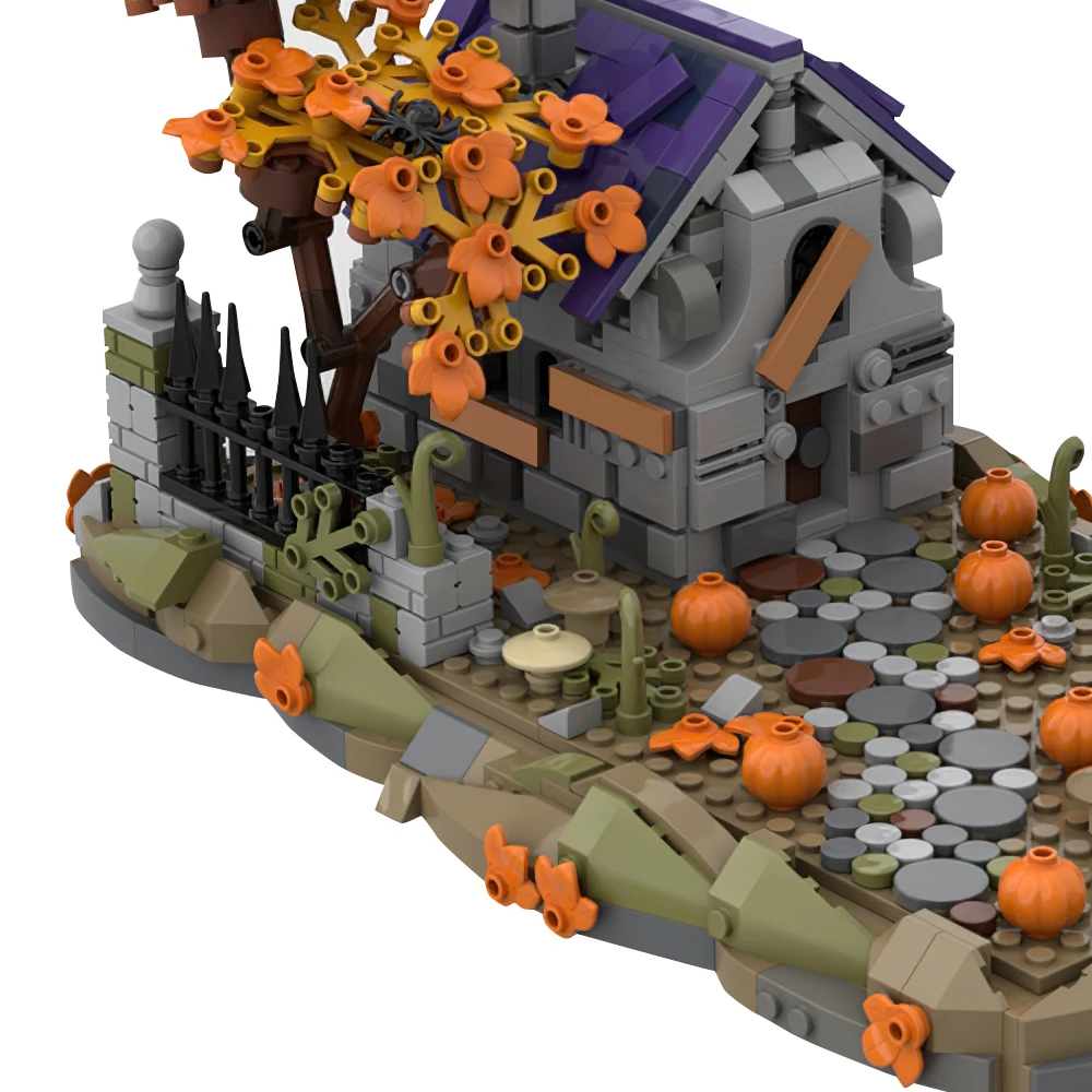 MOC Witch House Building Blocks Crazy Architecture Building Magical Model Halloween Gift Toys for Child Adult