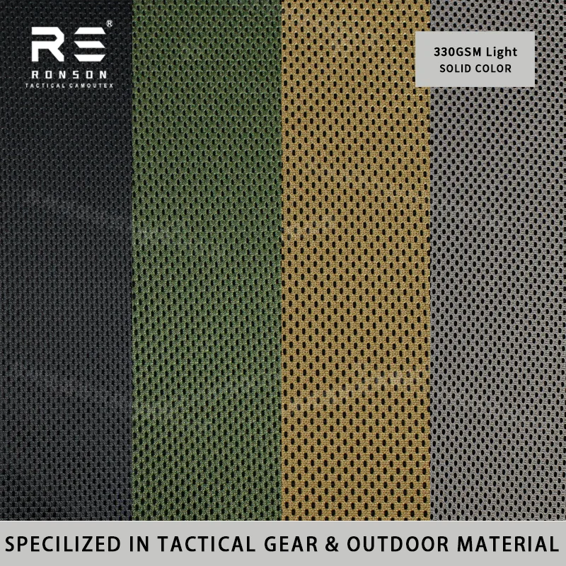 

Extrmely heavy Mesh Fabric 330gsm Heavy Duty Anti-Static Outdoor Tactical NIR 100% Polyester Mesh Durable Anti-tear in Stock