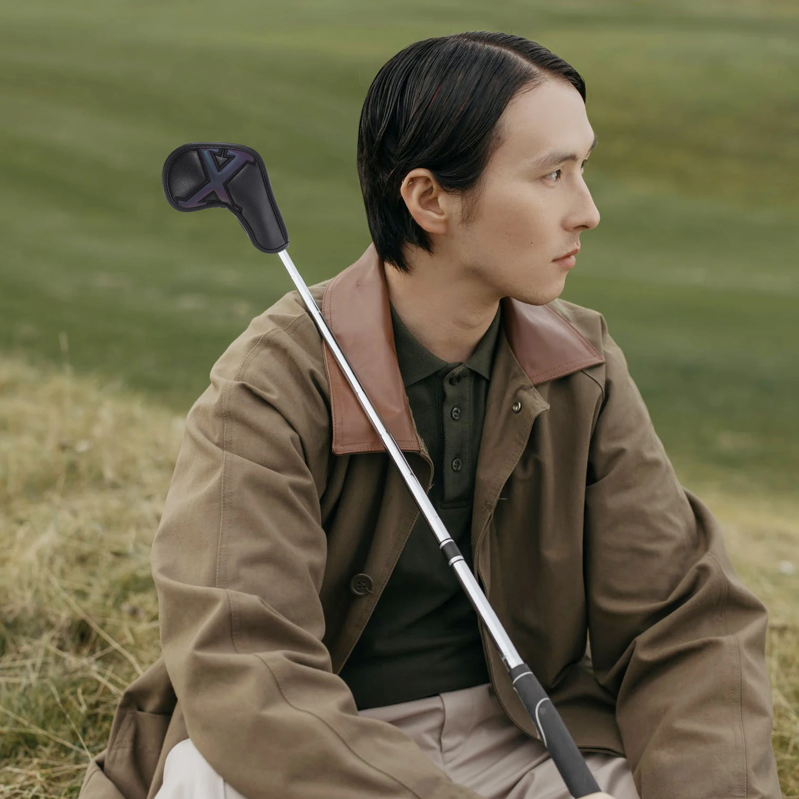 

10pcs Golf Iron Covers Club Head Sleeves Protective Putter Cover for Men Golfs Club Protector Supplies Durable PU Material