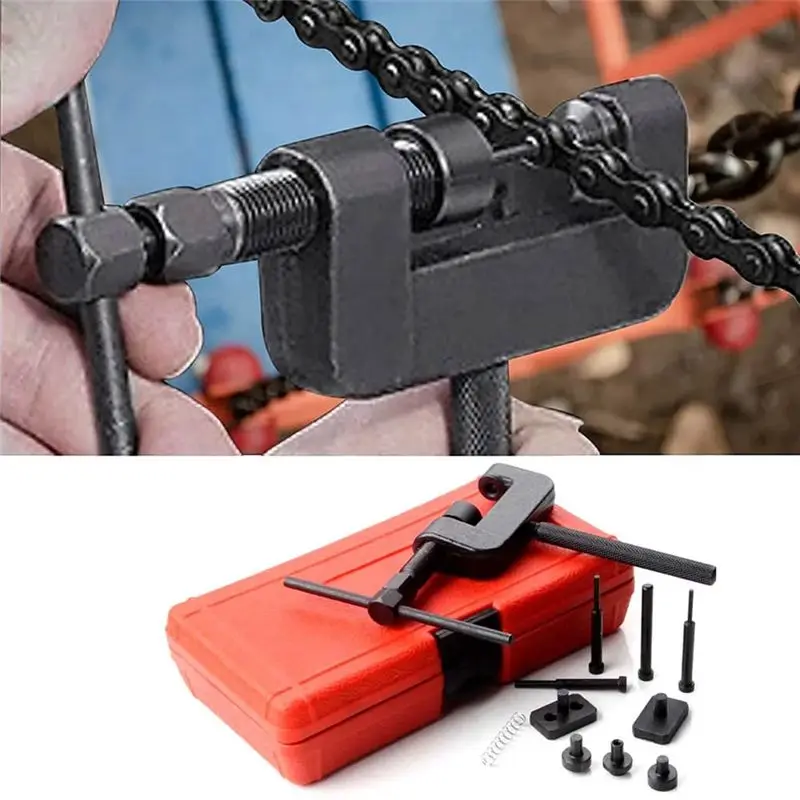 

Portable Universal Motorbike Chain Breaker Splitter Riveting Tool Motorcycle Bike Chain Breaker Riveting Tool Chain Cutter Kit