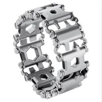 Multifunctional Bracelet Stainless Steel Men's Outdoor Tool Bracelet 29 in 1 Bracelet European and American Couple Watch Strap