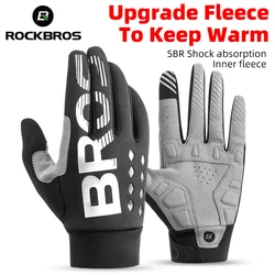 ROCKBROS Motorcycle Gloves Unisex Windproof Keep Warm Full Finger Gloves Outdoor Camping Hiking Moto Cycling Gloves Equipment