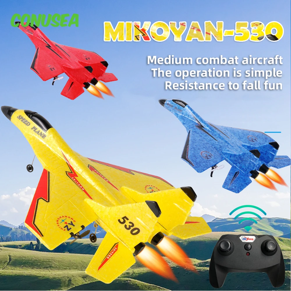 

Rc Plane Foam Aircraft 530 Plane 2.4G Radio Control Glider Remote Control Fighter Glider Airplane Outdoor Toy Game Toys Boy Gift