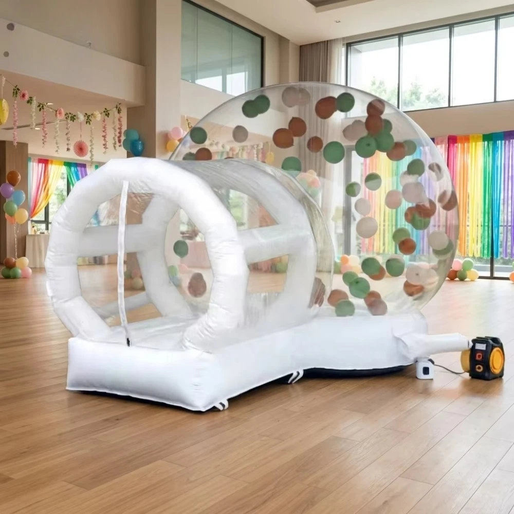 Commercial Grade Inflatable Bubble Bounce House Tent, Custom PVC Outdoor Dome with Tunnel for Party Event Entertainment