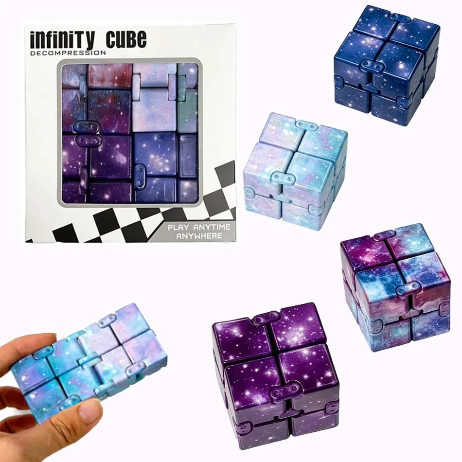 New Infinity Magic Cube Starry Sky Square Puzzle Toys Four Corner Maze Toys Decompression Relaxing Hand-Held