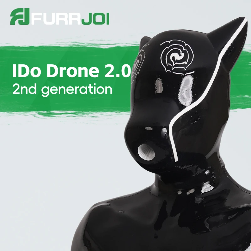 

Furrjoi силиконовая маска-дрон IDo 2,0 для костюмов для косплея, латексный капюшон, пушистый фетиш, головной убор на всю голову, маска на Хэллоуин