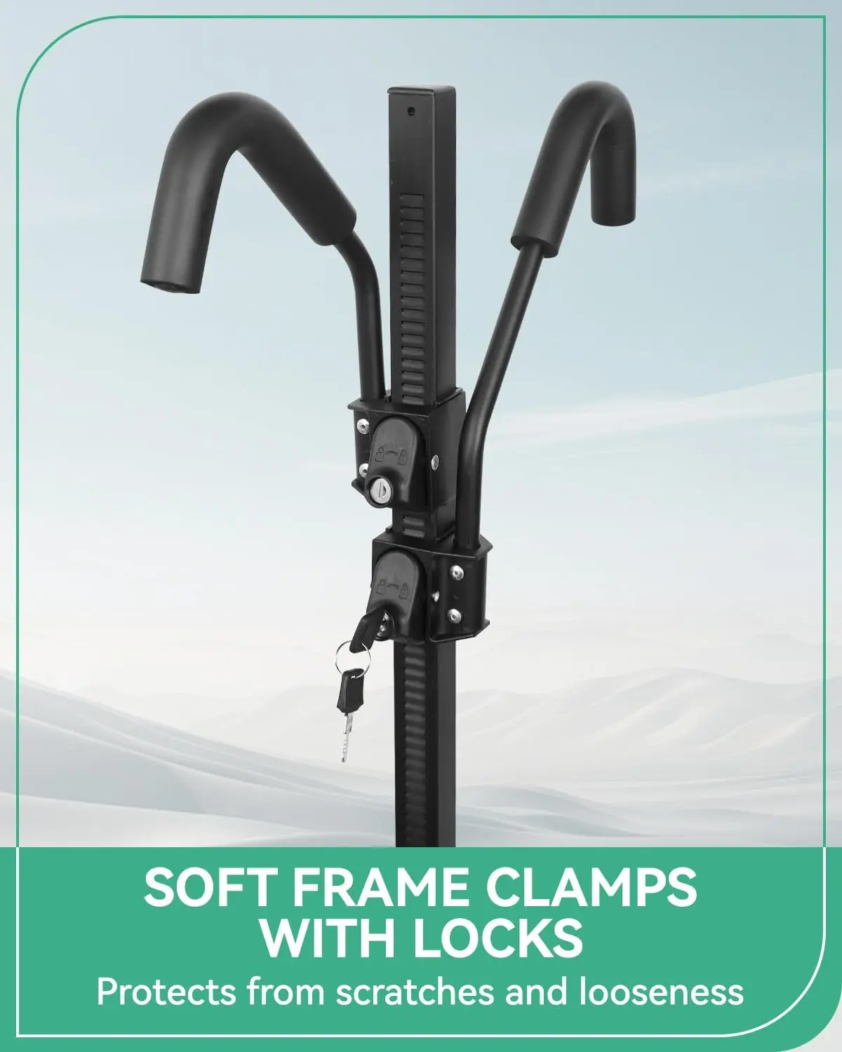 Hitch Bike Rack for 2 Bikes, Fits Cars Trucks SUVs RVs Trailers, Holds Fat Tire Mountain Electric Bikes - 200 lbs Capacity