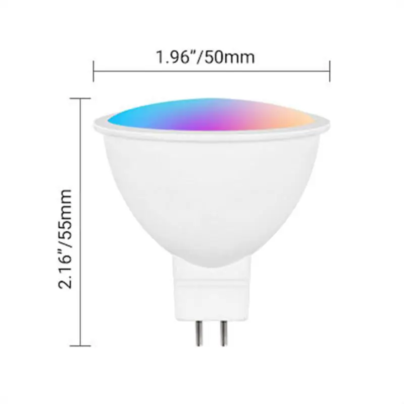 WiFi MR16 Smart LED Light Bulb 12V RGBCW Dimmable Lamp Tuya 5W Spotlighting Color Changing Smart Home