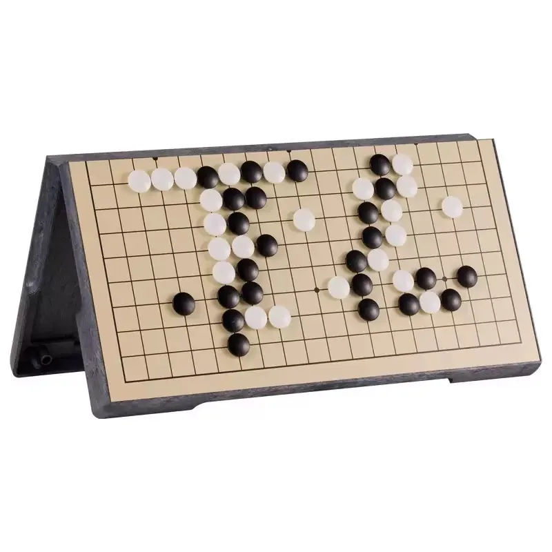 Board Game Weiqi  Chinese Old Checkers Folding Table Go Chess Set Chess Game Toy Gifts Plastic Go Game