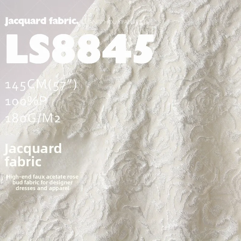 

Acetate Like Rose Soft Jacquard Fashion Fabric for Dress Coat Clothing Cloth Handmade Diy By The Meter Sewing Material Fabrics