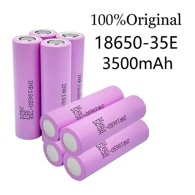 Gratis Levering Van 100% Originele Oplaadbare Batterij 18650 3500Mah 3.7V 25a Ontlading Inr18650 35e 3500Mah 18650 Lithium-Ion