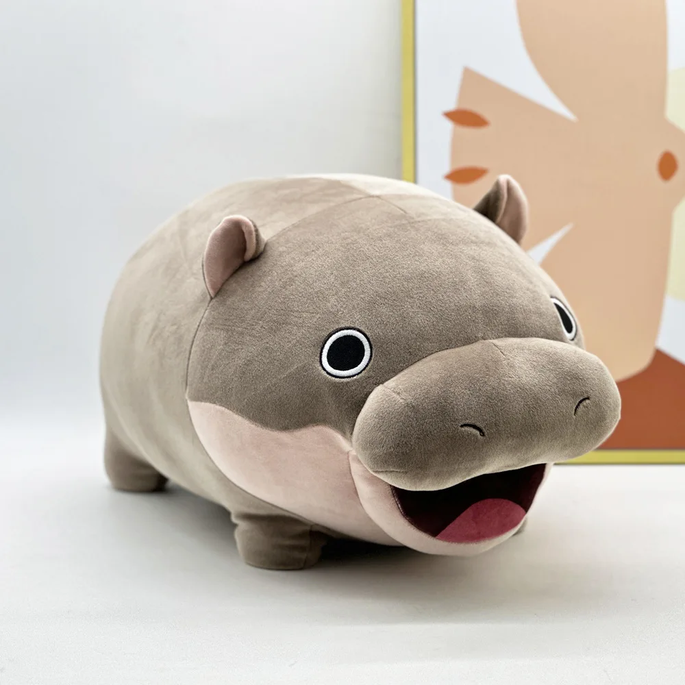 New Stock Moo Deng Plush Toys Cartoon Simulation Animals Hippopotamus Soft Stuffed Pillow Doll For Children Gift