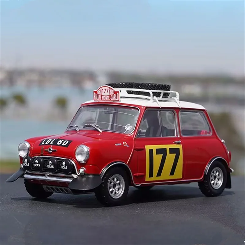 

1:18 Morris Mini Cooper MK1 Rally Alloy Track Модель спортивного автомобиля Литой под давлением металлический внедорожник Модель автомобиля Моделирование Детская игрушка в подарок