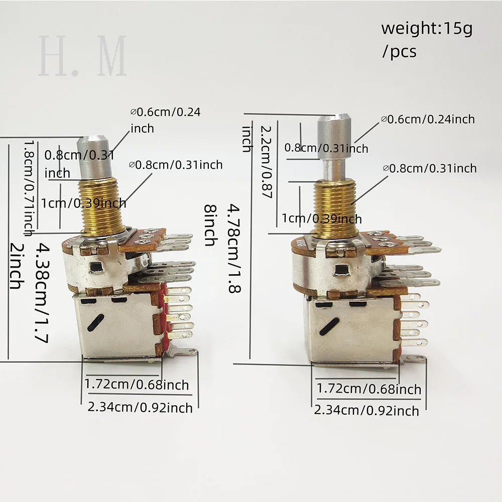 Optical axis electric guitar double double pull electronic electric guitar volume tone potentiometer Electric bass potentiometer