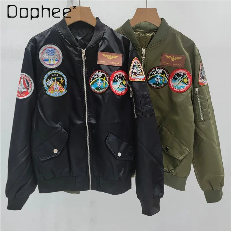 

Women's Baseball Jacket Spring and Autumn Short Coat Spring Autumn Trend Korean Version Loose Casual Bomber Jacket