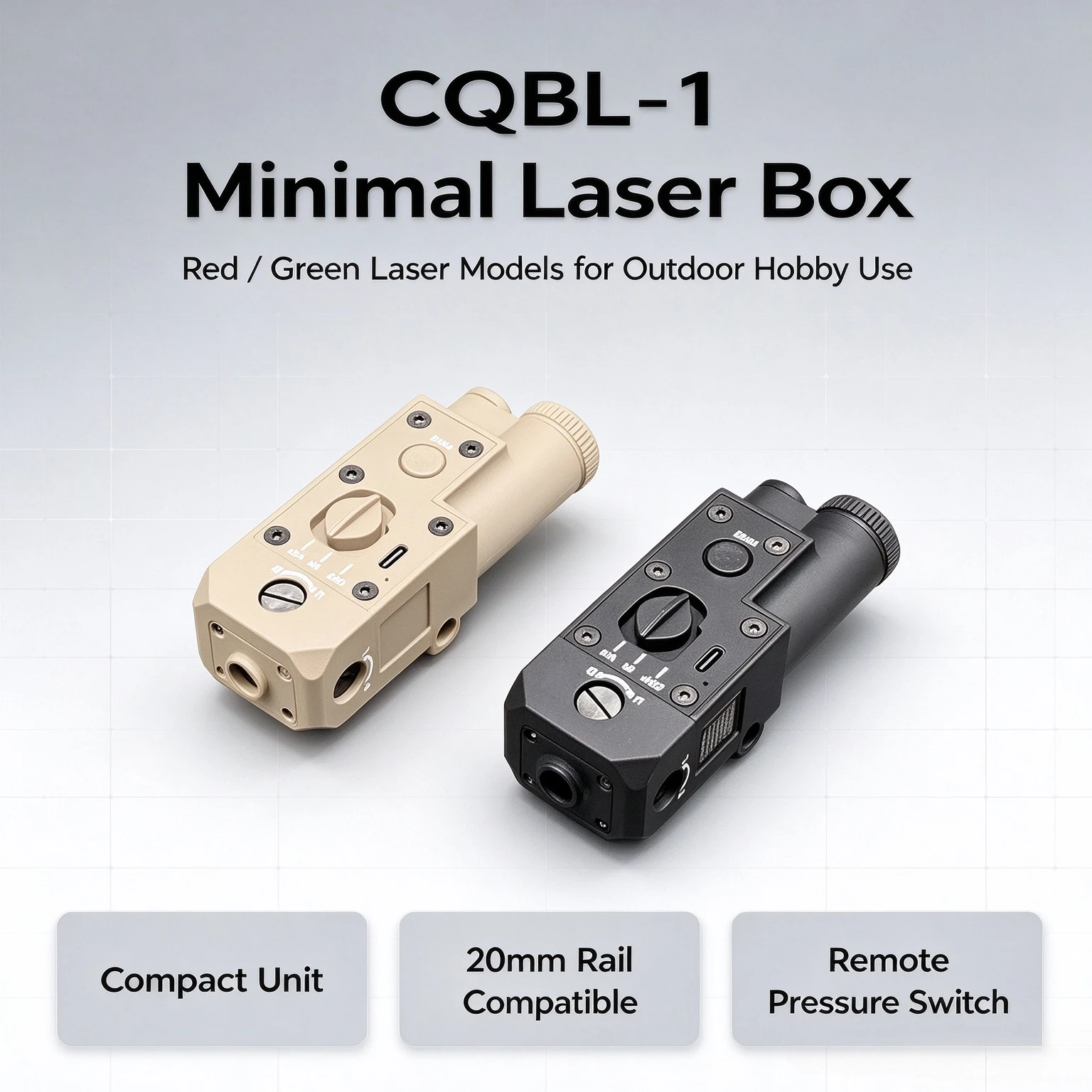 CQBL-1 Dual Control Red Green Indicator, Compatible 20mm Rail Hobby Decorative Model Parts