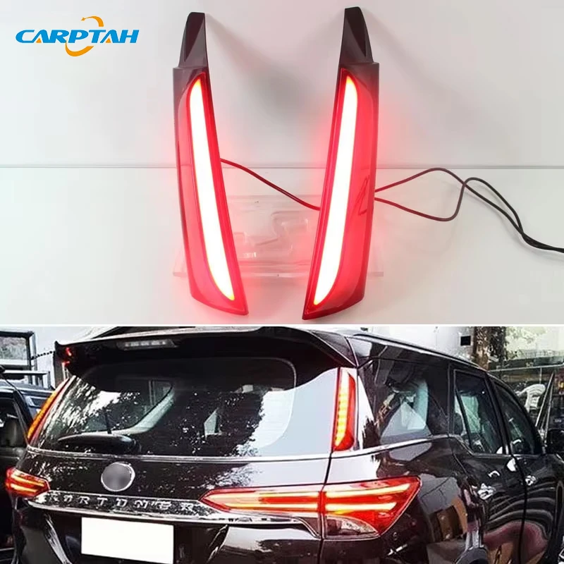 Car LED Rear Bumper Lamps For Toyota Fortuner 2015 - 2017 Brake Light Turn Signal Backup Reflector Lamp Taillights Car Fog lamp