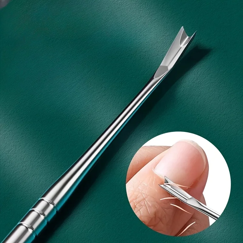 2/5/10pcs Professional Stainless Steel Cuticle Pusher Daily Nail Care Exquisite Manicure Tool V Shape Fit Nail Remove Dead Skin