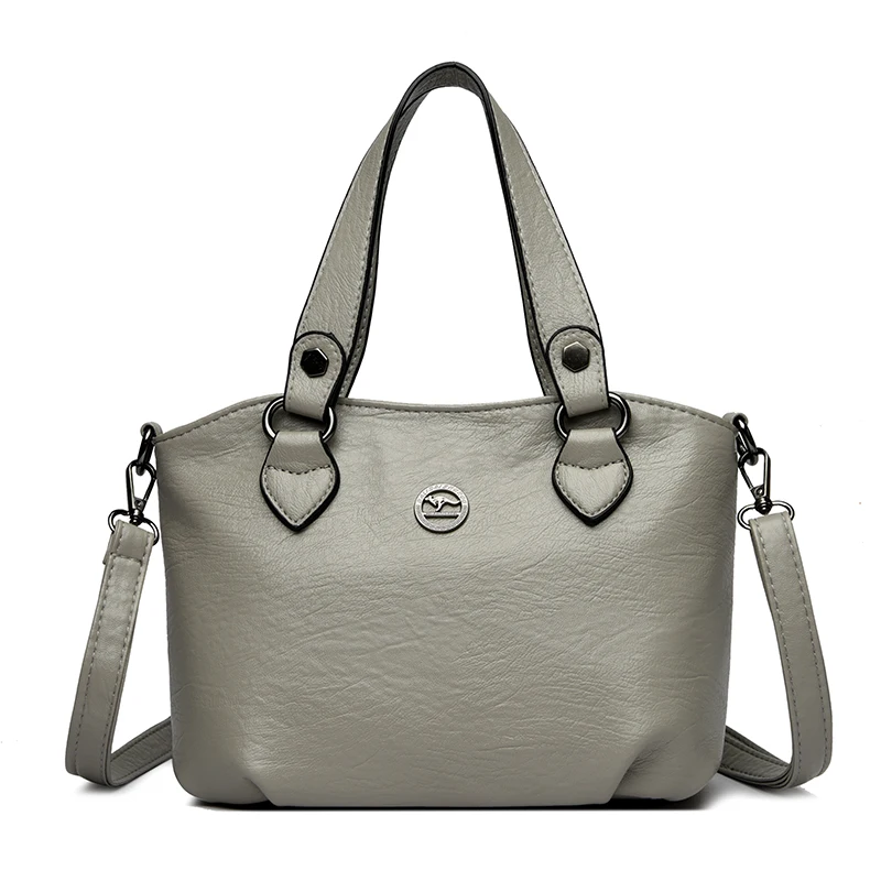 

New High Quality Leather Women's Handbags Ladies Shoulder Crossbody Tote Bag Luxury Designer Ladies Top Handle Bag Messenger Sac