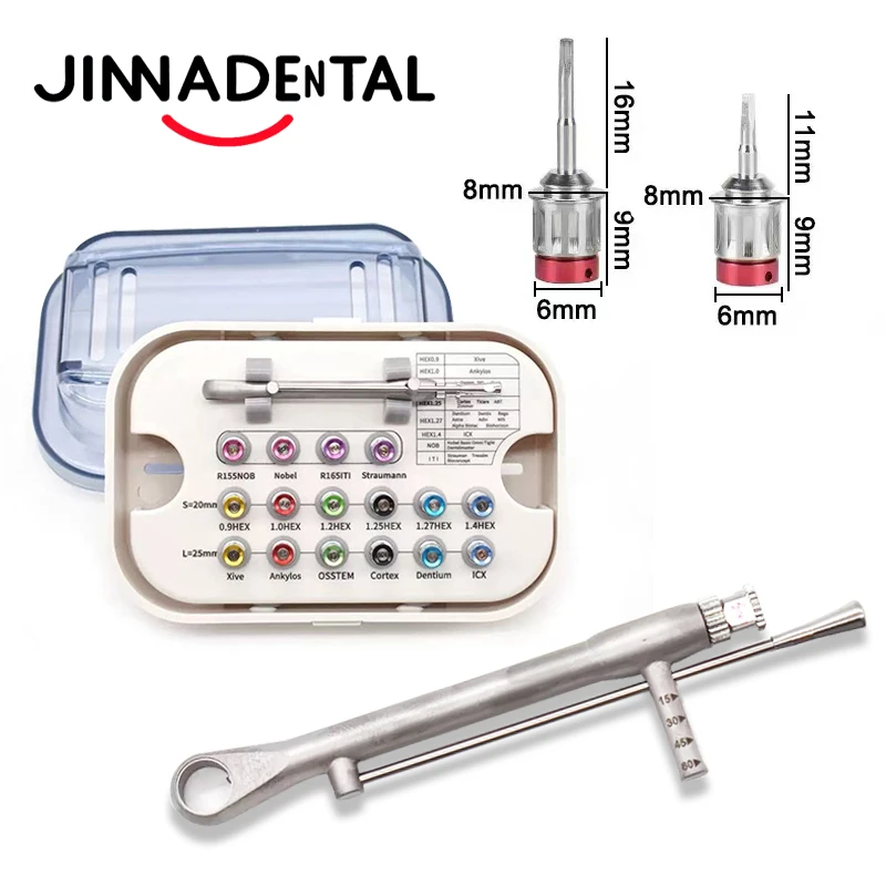 

Dentistry Oral Implant Restoration Kit Dental Universal Implant Torque Screwdrivers Wrench Dentist Lab Materials Tools 10-70NCM