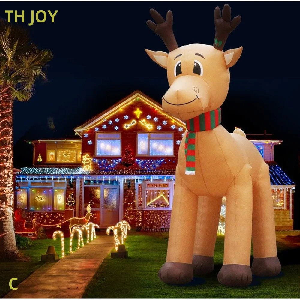 fast air ship to door, 2025 new Christmas Outdoor Decoration Inflatable Rudolph cartoon, inflatable elk reindeer for Festival