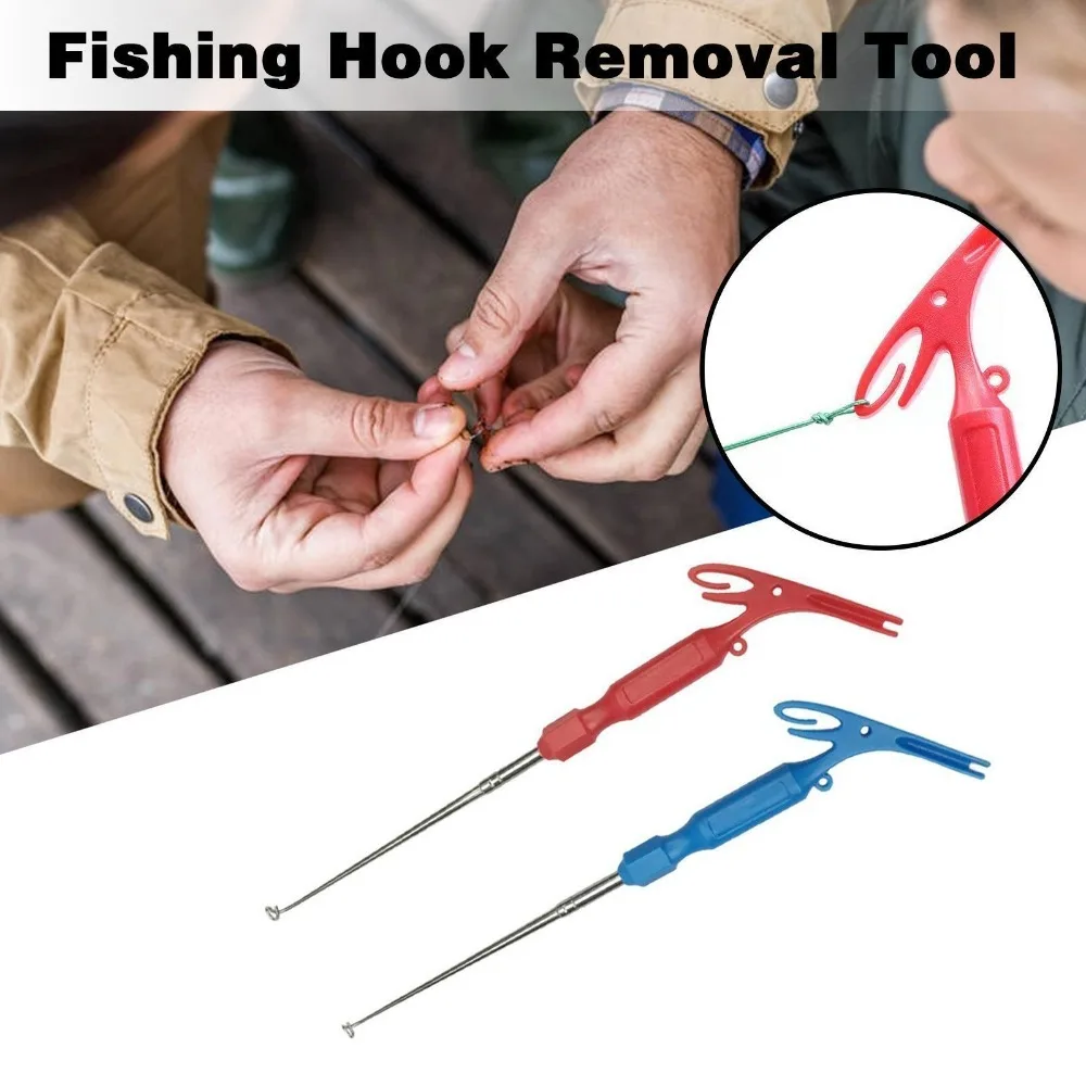 

New 3 in 1 Fishing Hook Removal Fly Nail Knot Security Extractor Tackle Disgorger Steel Quick Knot Tying Tools Detacher