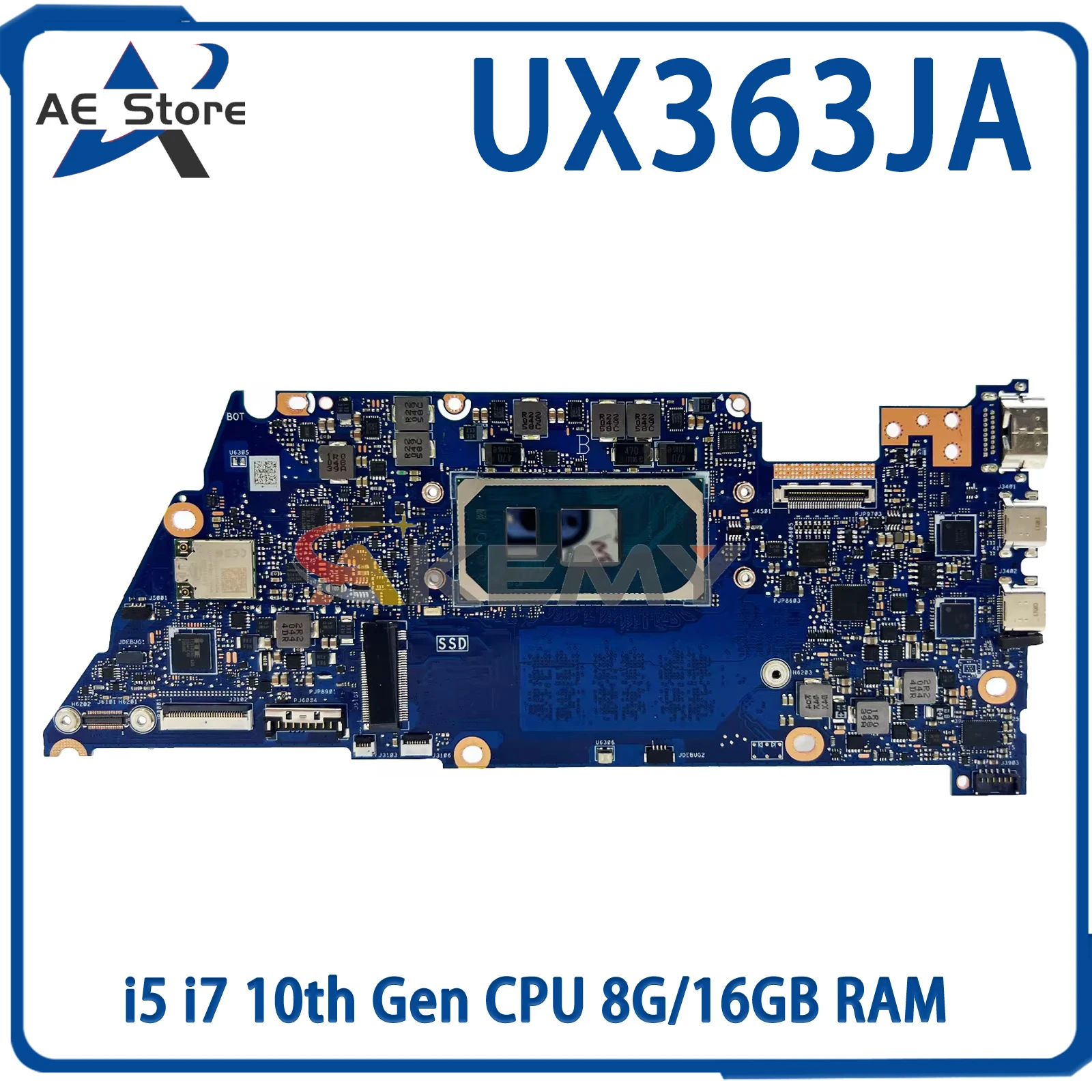 

AE Store UX363JA Motherboard For Asus Zenbook Flip UX363JA BX363JA RX363JA Laptop Motherboard i5 i7 10th Gen CPU 8G/16GB RAM