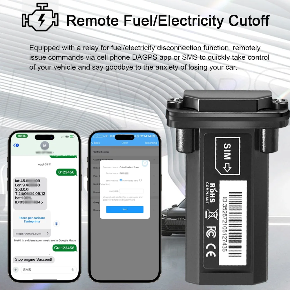 DAGPS المقتفي للمركبة ST-901 مع بطارية مدمجة تطبيق مجاني مدى الحياة 12 ~ 80 فولت جهد واسع لسيارة دراجة نارية نظام تحديد المواقع مقاوم للماء. #4