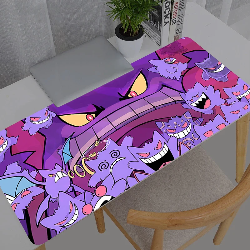 

Коврик для мыши Kawaii Gengar Pokemon Pikachu, милый аниме-дизайн для девочек, коврик для геймеров, компьютерный коврик для стола, аксессуары для клавиатуры и мыши