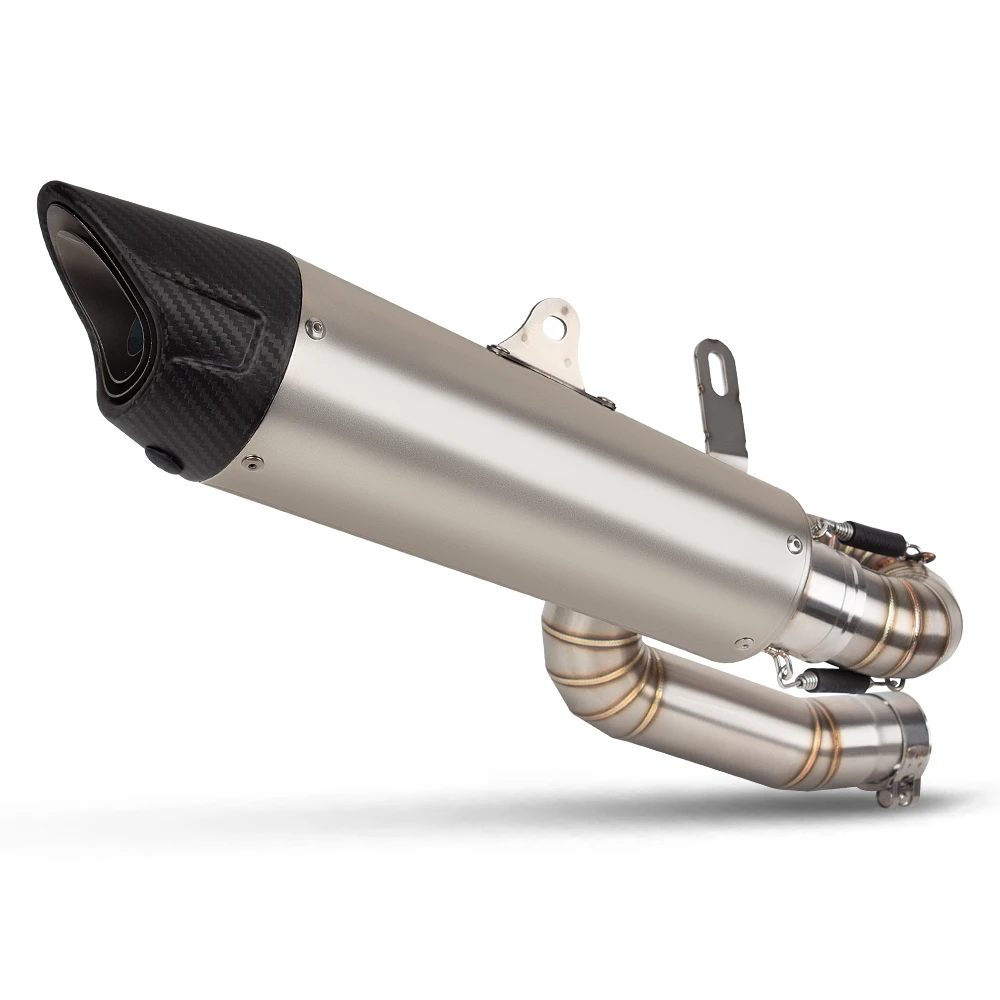 

Slip On For TRIUMPH STREET TRIPLE 765 S R RS 2017-2022 Motorcycle Exhaust System Escpae Moto Modified Middle Link Pipe Muffler