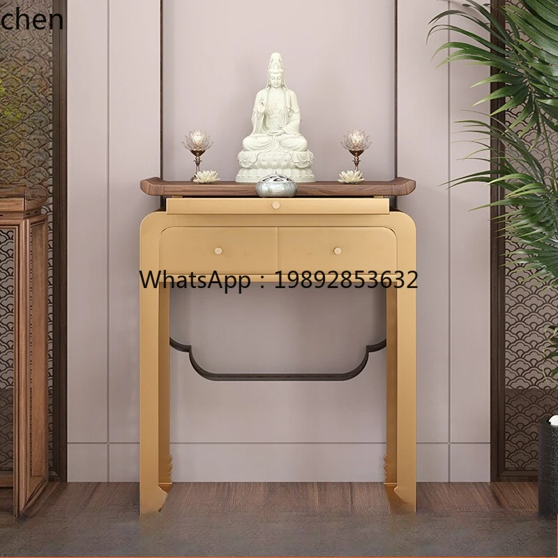 

New Chinese Light Luxury Offering Table Incense Case Household Buddha Offering God of Wealth Xuanguantai Case