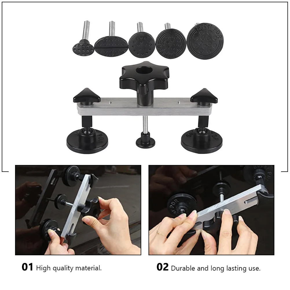 

1Set Safe Easy to Use Dent Repair Kit Paintless Auto Body Bridge Puller for Hail Damage Door Ding Repair Set