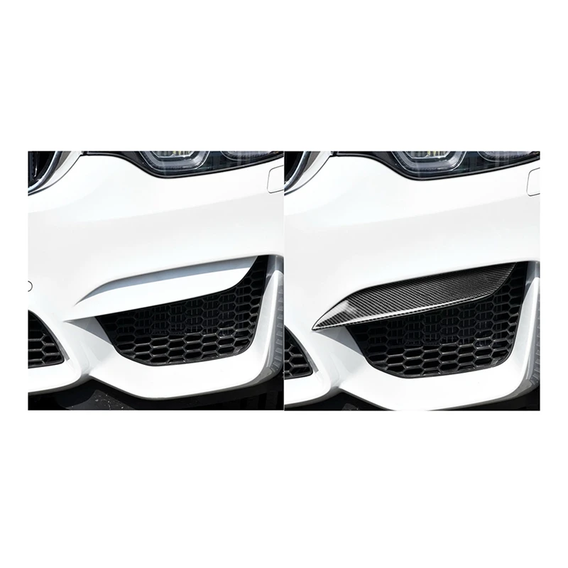 2 PCS Car Front Bumper Front Bag Corners Spoiler Splitter Lip Front Bumper Frame Trim Exterior Tuning ABS For BMW M3 F80 F82 F83