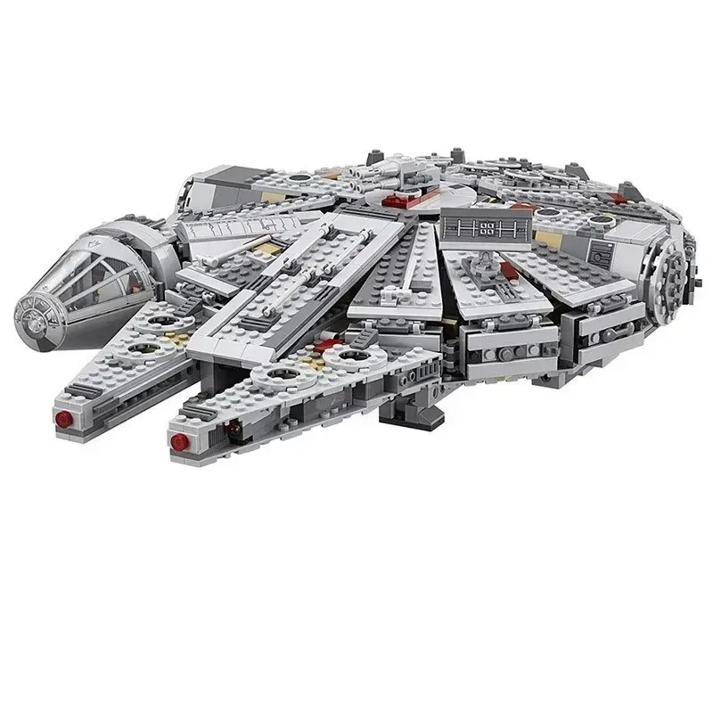 

2025 NEW 1381 Pcs Space Millennium War Ship Spacecraft Set Falcon Alien MINI 75105 Figure Model Building Blocks Bricks Toy Gift